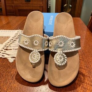 Jacks Comfort Sandal - 9 / PLATINUM/WHITE